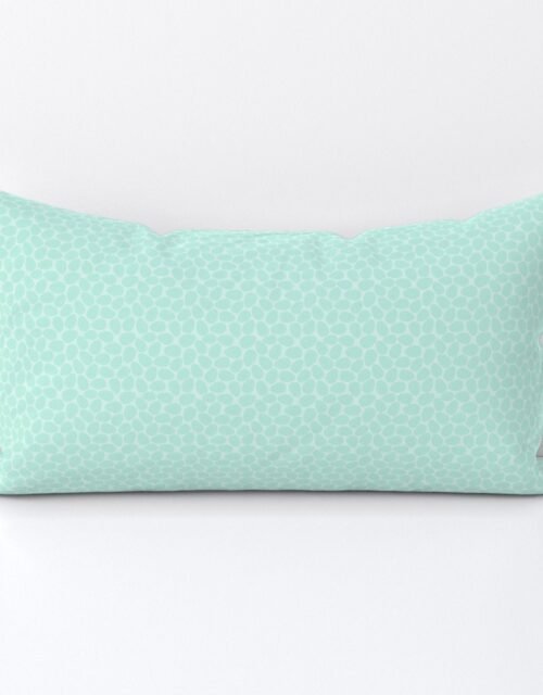 Aqua Blue Colored Pastel Easter Eggs Lumbar Throw Pillow
