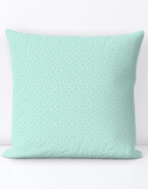 Aqua Blue Colored Pastel Easter Eggs Square Throw Pillow