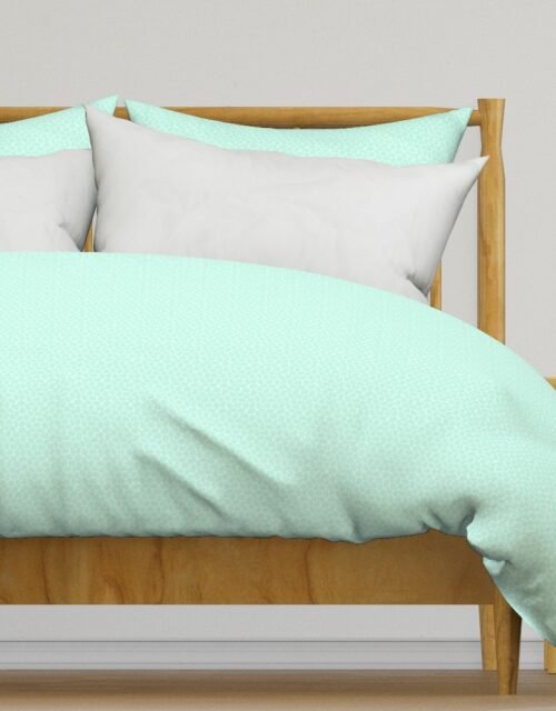 Aqua Blue Colored Pastel Easter Eggs Duvet Cover