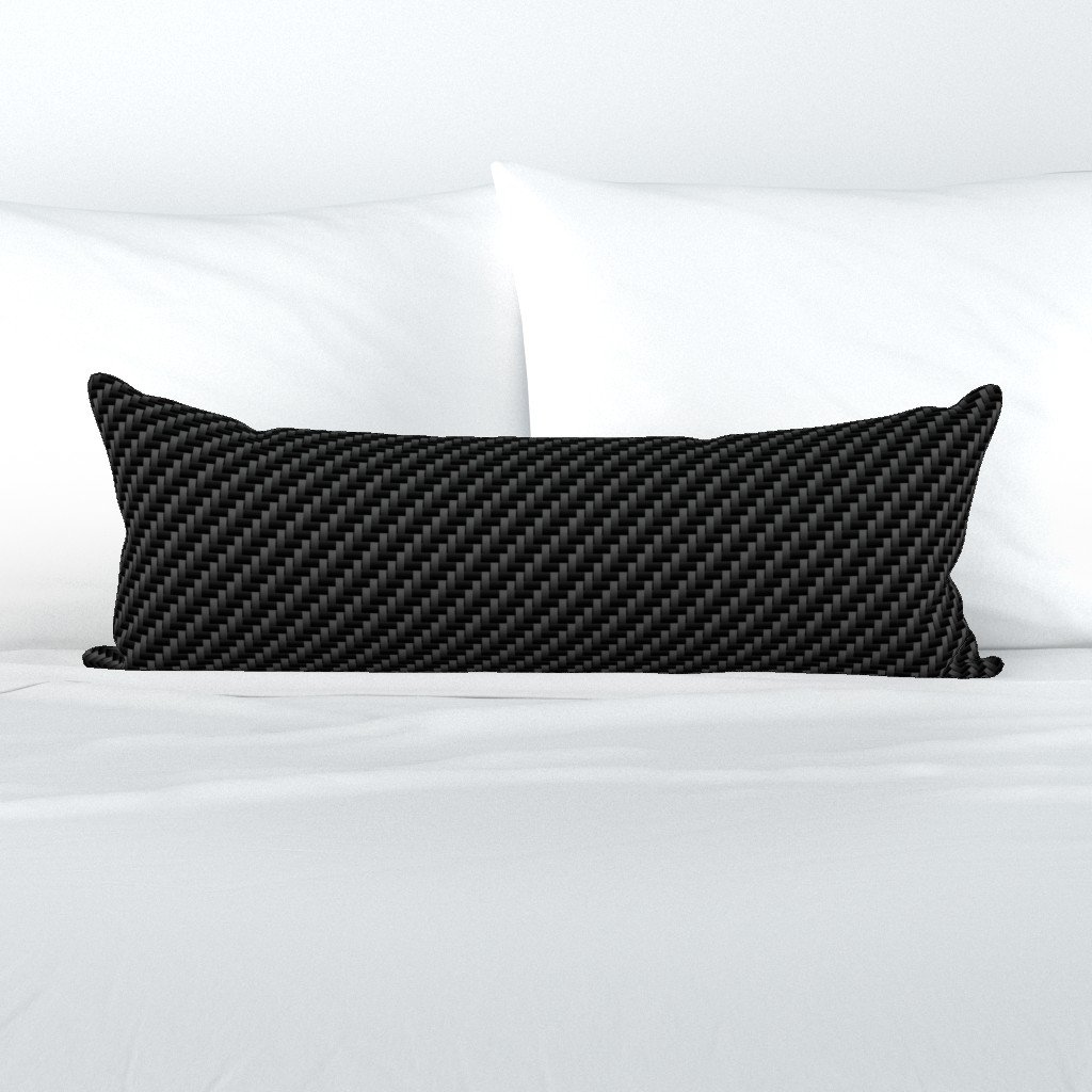 Large Diagonal Ribbed Black Carbon Fibre for the Man Cave Extra Long Lumbar Pillow Large Diagonal Ribbed Black Carbon Fibre for the Man Cave Extra Long Lumbar Pillow
