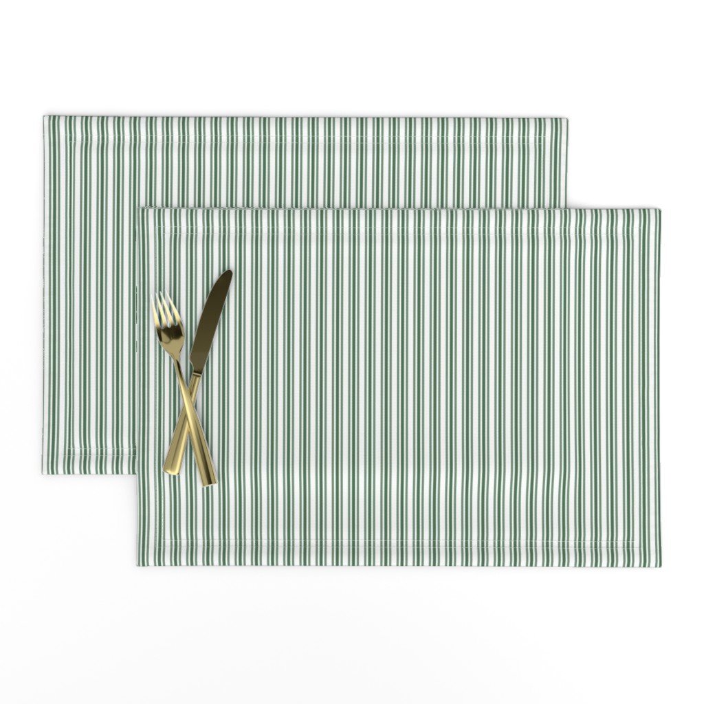 Classic Small Green Boot Pastel Green French Mattress Ticking Double Stripes Placemats Classic Small Green Boot Pastel Green French Mattress Ticking Double Stripes Placemats