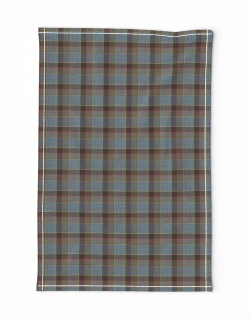 Fraser Weathered Wool Scottish Tartan Tea Towel
