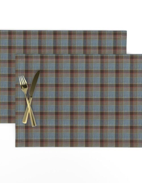 Fraser Weathered Wool Scottish Tartan Placemats