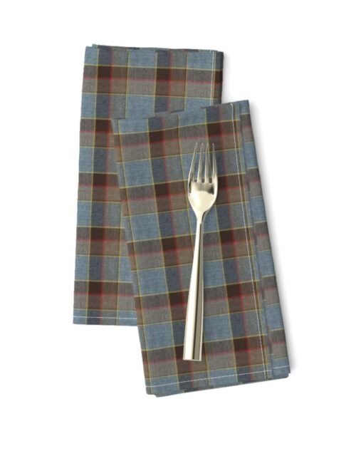Fraser Weathered Wool Scottish Tartan Dinner Napkins