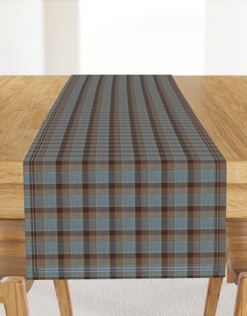 Fraser Weathered Wool Scottish Tartan Table Runner