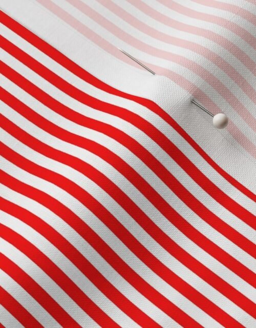 English Country Garden Stripe – Crimson Red Fabric Design