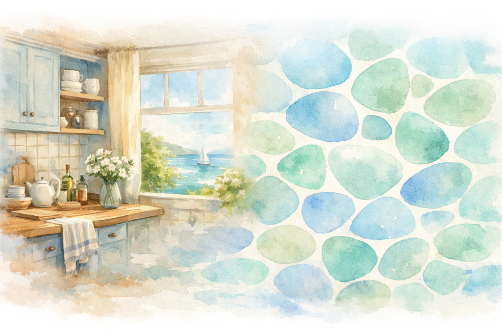 Watercolor Kitchens & Coastal Patterns – New Arrivals from Paper & Frill