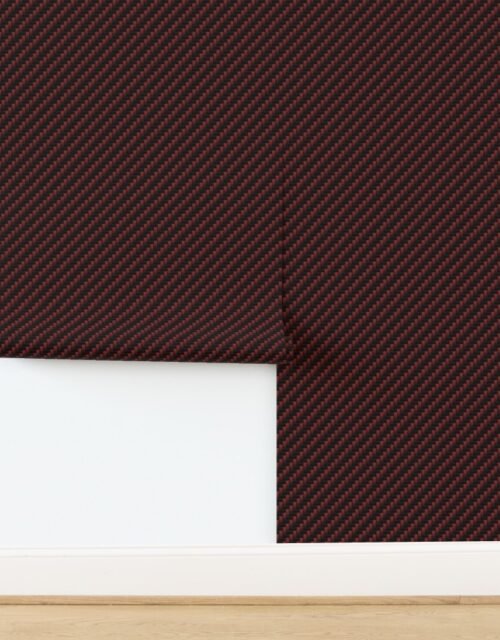 Red and Black Carbon Fiber Diagonal Wallpaper