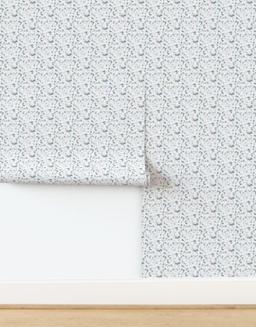 Winter Blue with Fawn Blue Marble Chips French Provincial Winter Terazzo Wallpaper