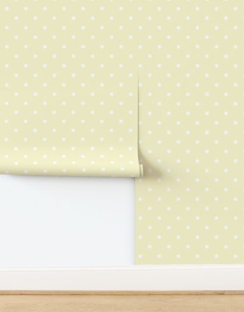 Yellow gold Polka Dot Vintage Christmas Gingham Spots Wallpaper