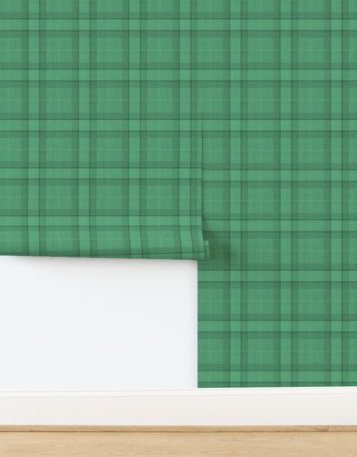 Green Vintage Christmas Tartan Plaid Wallpaper