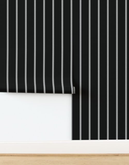 Black and White 3 Inch Wide Blanket Bands with Geometric Triangle Tribal Wallpaper