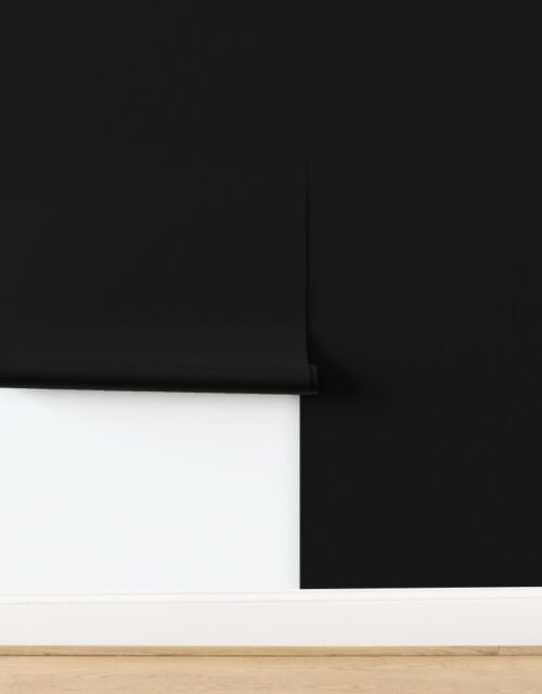 Solid Black Art Deco Lunar Fusion Wallpaper