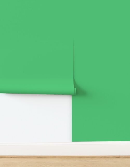 Solid Emerald Green Art Deco Lunar Fusion Collection Wallpaper