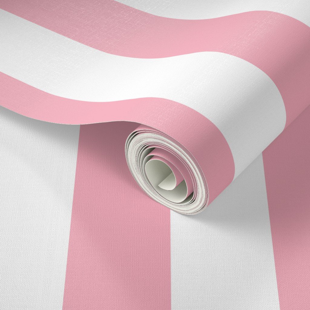 3 Inch Bubble Gum and White Vertical Big Top Circus Stripe Wallpaper 3 Inch Bubble Gum and White Vertical Big Top Circus Stripe Wallpaper - Image 3