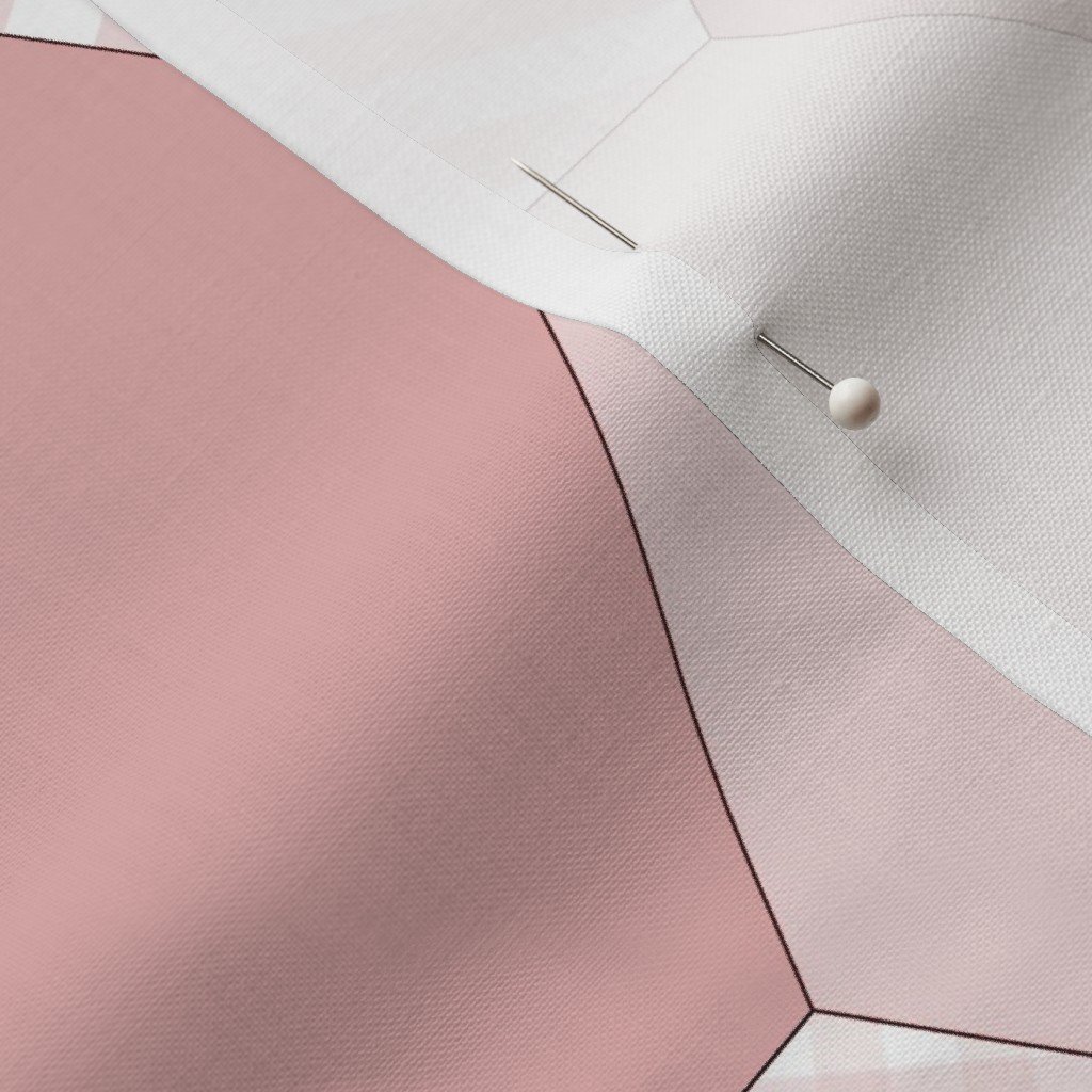 Fabric in Large Hexagonal Blush Delight Honeycomb Pattern Fabric Fabric in Large Hexagonal Blush Delight Honeycomb Pattern Fabric - Image 3