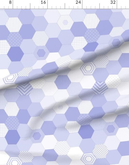 Fabric in Small Hexagonal Periwinkle Serenity Honeycomb Pattern Fabric