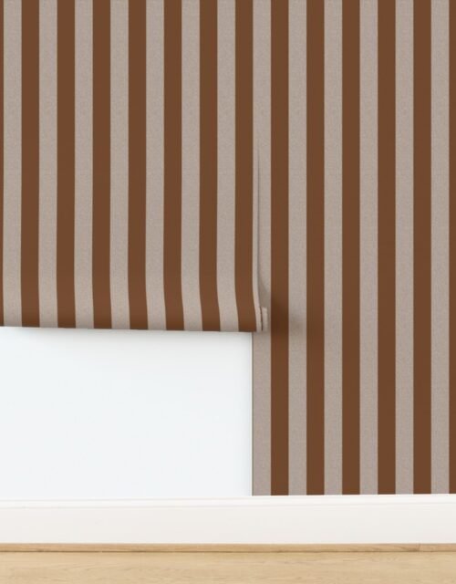 Saddle Brown Upholstery Decor Stripe - Wilderness Series Wallpaper