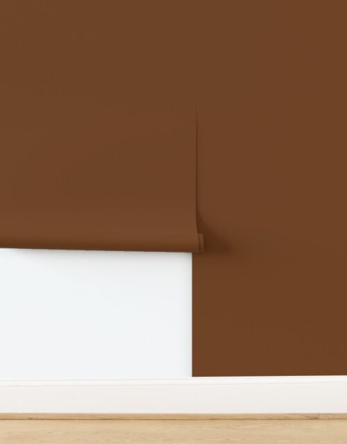 Saddle Brown Solid Color Wilderness Series Nature's Rugged Elegance Wallpaper