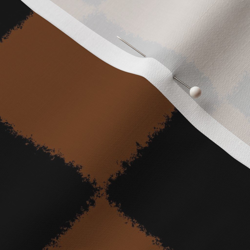 Fabric in Saddle Brown and Black Tumble Edged Checkerboard Wilderness Series Nature’s Fabric Fabric in Saddle Brown and Black Tumble Edged Checkerboard Wilderness Series Nature's Fabric - Image 3