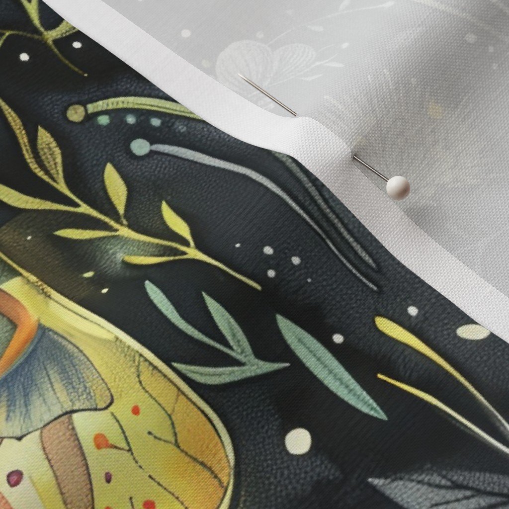 Fabric in Fireflies and Fairies with Mason Jars in Enchanted Forest Fabric Fabric in Fireflies and Fairies with Mason Jars in Enchanted Forest Fabric - Image 3