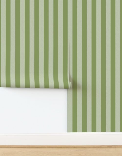 Moss Green Upholstery Decor Stripe - Wilderness Series Wallpaper