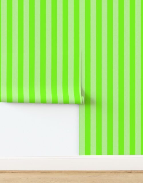 Grass Green Upholstery Decor Stripe - Wilderness Series Wallpaper