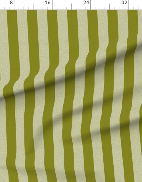 Fabric in Olive Green Upholstery Decor Stripe - Wilderness Series Fabric