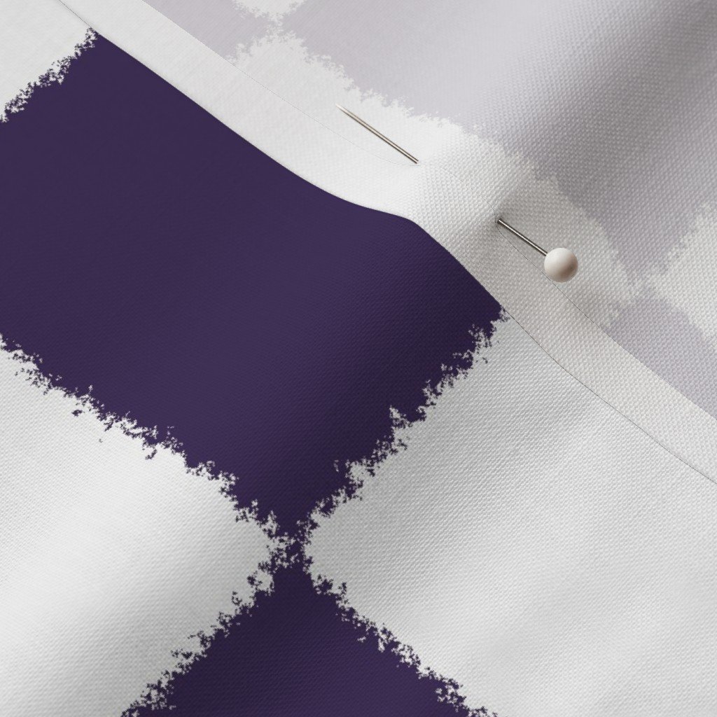 Fabric in Tumble Edged Plum Purple and White Checkerboard Squares Fabric Fabric in Tumble Edged Plum Purple and White Checkerboard Squares Fabric - Image 3
