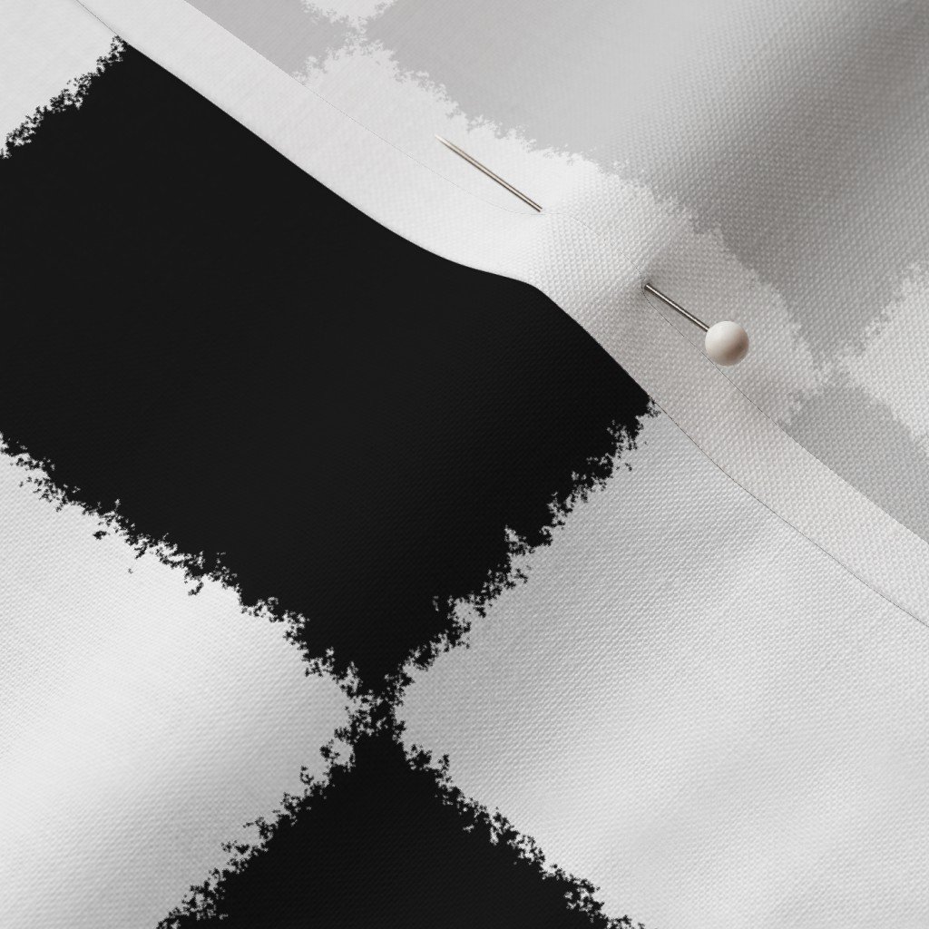 Fabric in Tumble Edged Grimy Black and White Checkerboard Squares Fabric Fabric in Tumble Edged Grimy Black and White Checkerboard Squares Fabric - Image 3