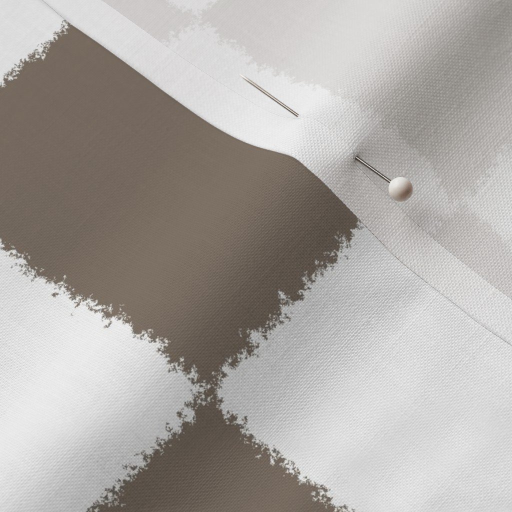 Fabric in Tumble Edged Tan and White Checkerboard Squares Fabric Fabric in Tumble Edged Tan and White Checkerboard Squares Fabric - Image 3