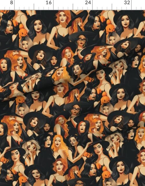 Fabric in The Enchanting Coven - Modern Halloween Witches Fabric