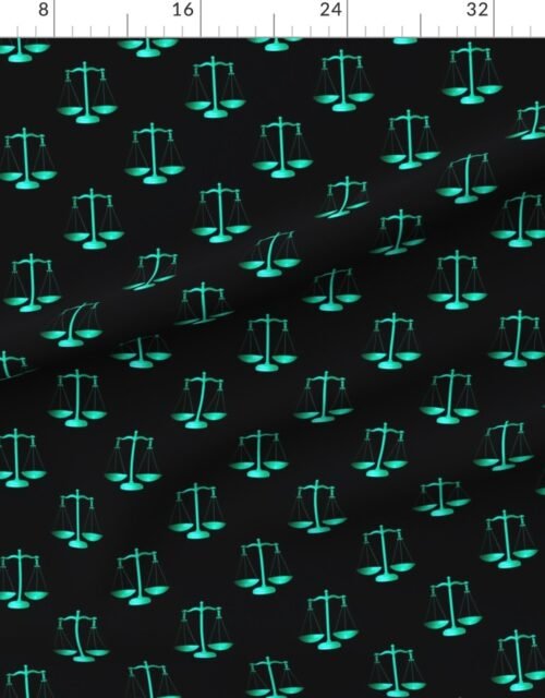 Aqua Scales Of Justice on Black Repeat