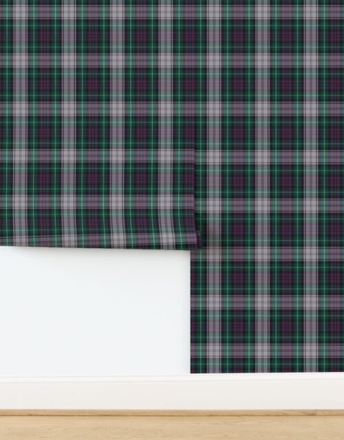 Teal Gray Purple Black Scottish Highland Christmas Winter Woolies Wallpaper