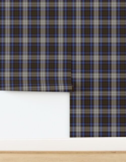 Brown Purple Gray Aqua Scottish Highland Christmas Winter Woolies Wallpaper