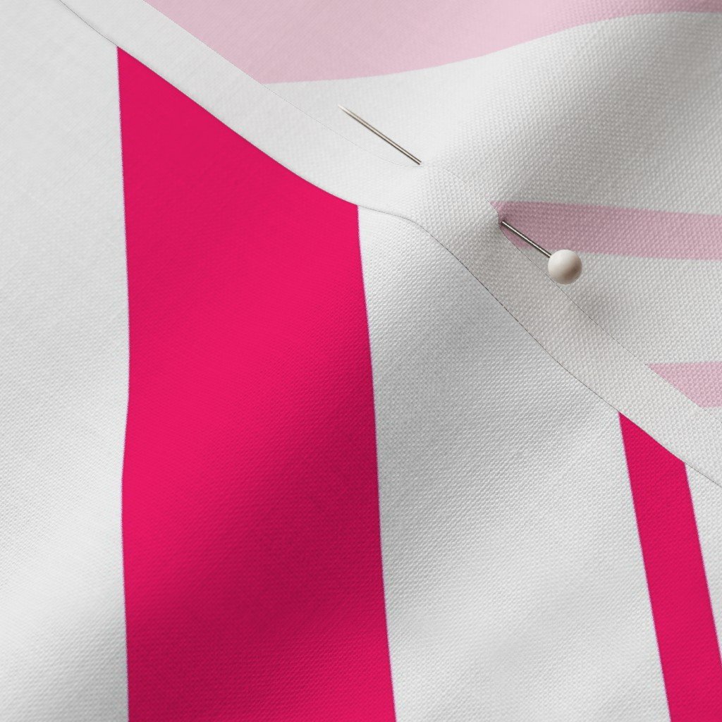 Fabric in Classic Bright Pink Diagonal Christmas Candy Stripes on White Background Fabric Fabric in Classic Bright Pink Diagonal Christmas Candy Stripes on White Background Fabric - Image 3
