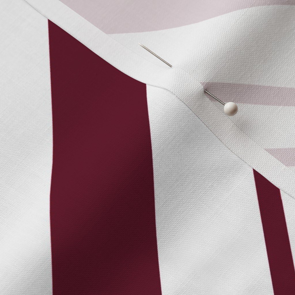 Fabric in Classic Cranberry Diagonal Christmas Candy Stripes on White Background Fabric Fabric in Classic Cranberry Diagonal Christmas Candy Stripes on White Background Fabric - Image 3