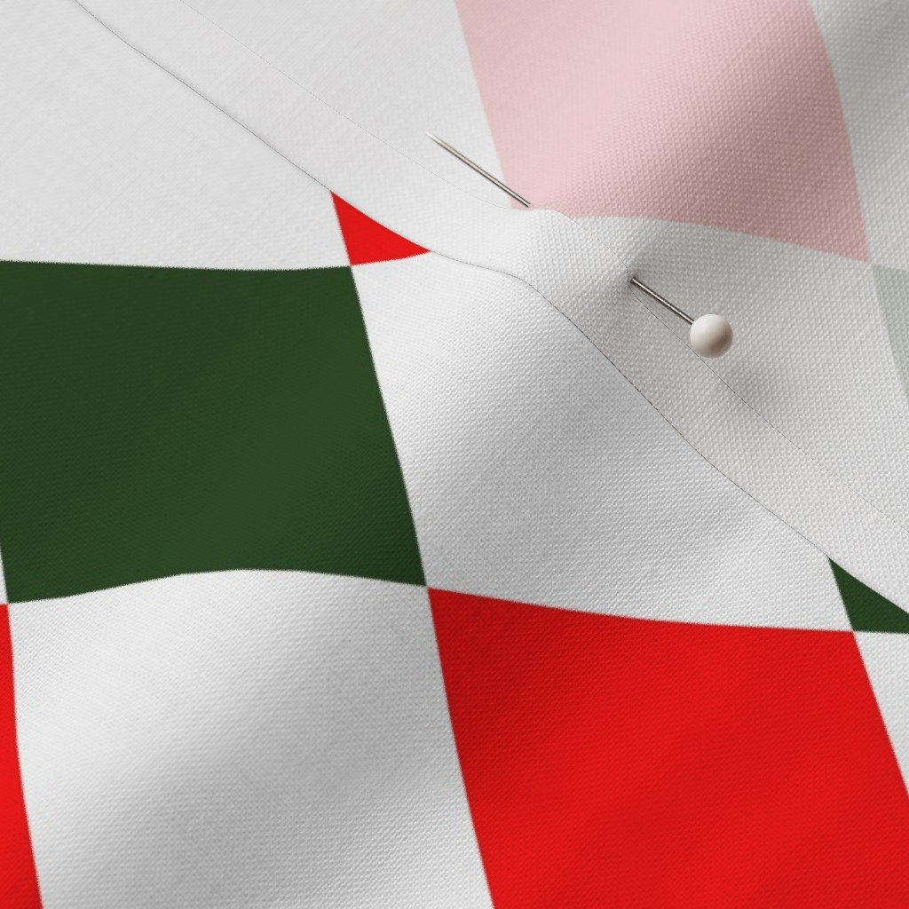 Fabric in 2 inch Bold Red and Green Christmas Harlequin Checkered Pattern Fabric Fabric in 2 inch Bold Red and Green Christmas Harlequin Checkered Pattern Fabric - Image 3
