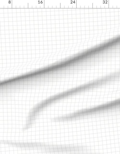 Fabric in 1 inch sage green square grid line pattern on white Fabric