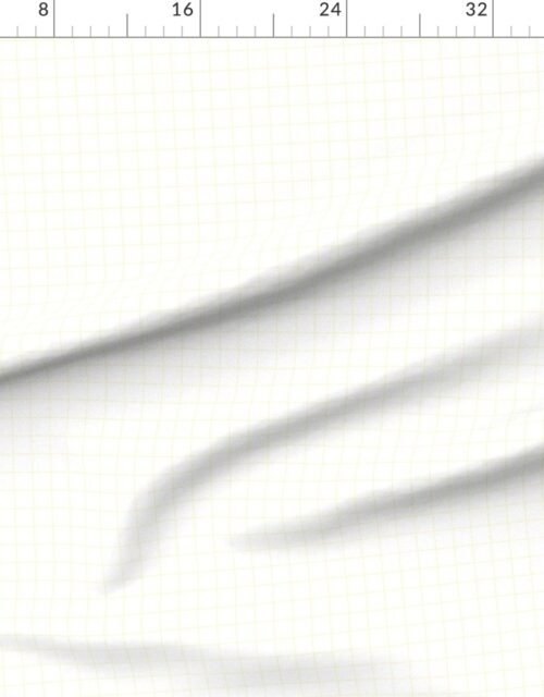 Fabric in 1 Inch Grid Line Pattern with Sunshine Yellow Lines on White Fabric