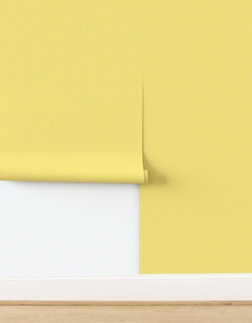 1 Inch Grid Line Pattern with White Lines on Sunshine Yellow Wallpaper