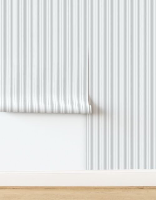 Pearl Grey Ticking Stripe Design de Savoie Wallpaper