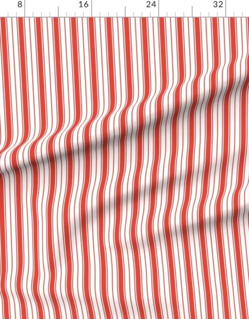 Vermillion Red Ticking Stripe Design de Toulouse