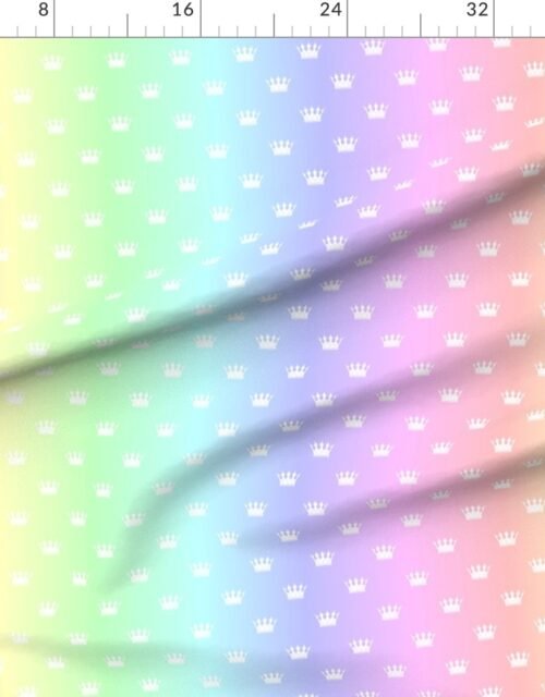 Pastel Rainbow Crown Pattern - Regal Hues Collection