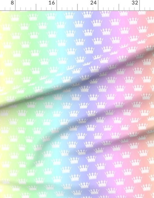 Pastel Rainbow Crown Pattern - Regal Hues Collection