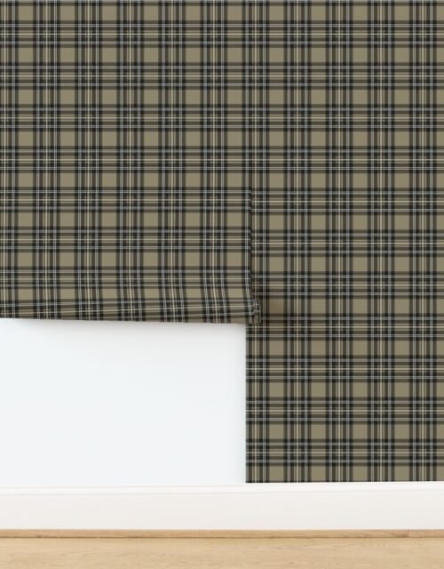 Brown Tan Beige Stewart Christmas Tartan Wallpaper