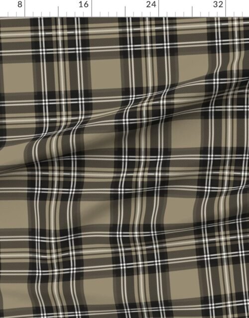 Brown Tan Beige Stewart Christmas Tartan
