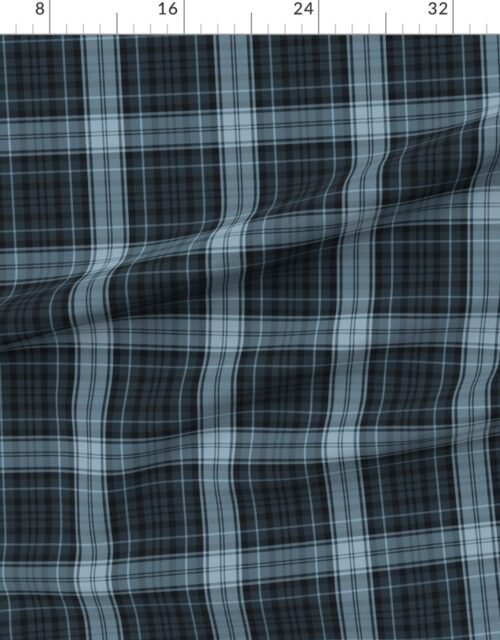 Dress Gordon Scottish Tartan Weave in Muted Faded Blue