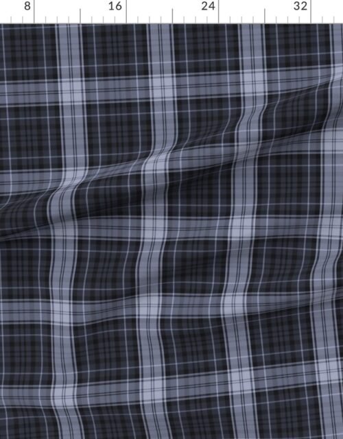 Dress Gordon Scottish Tartan Weave in Muted Faded Grey and Charcoal