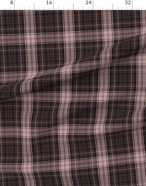Dress Gordon Scottish Tartan in Faded Brown and Soft Rose